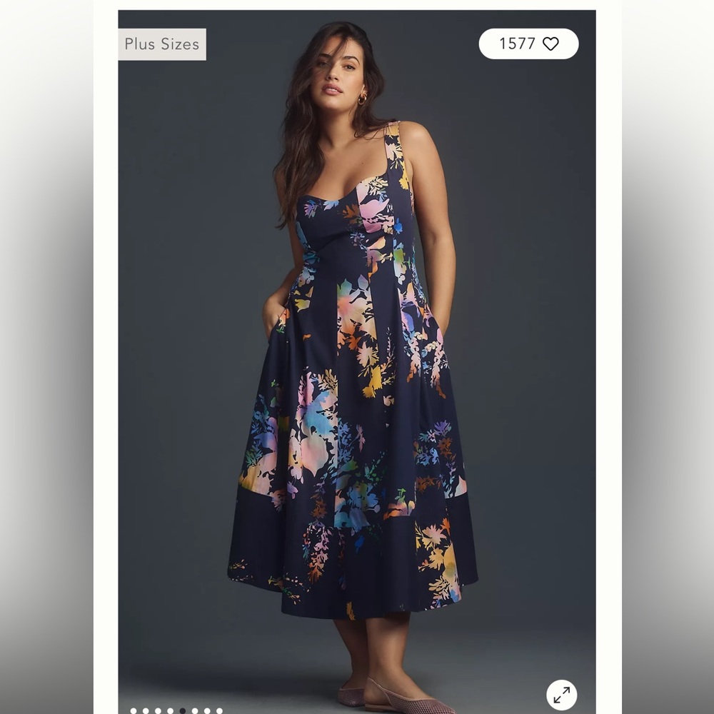 Anthropologie Sweetheart Midi Dress